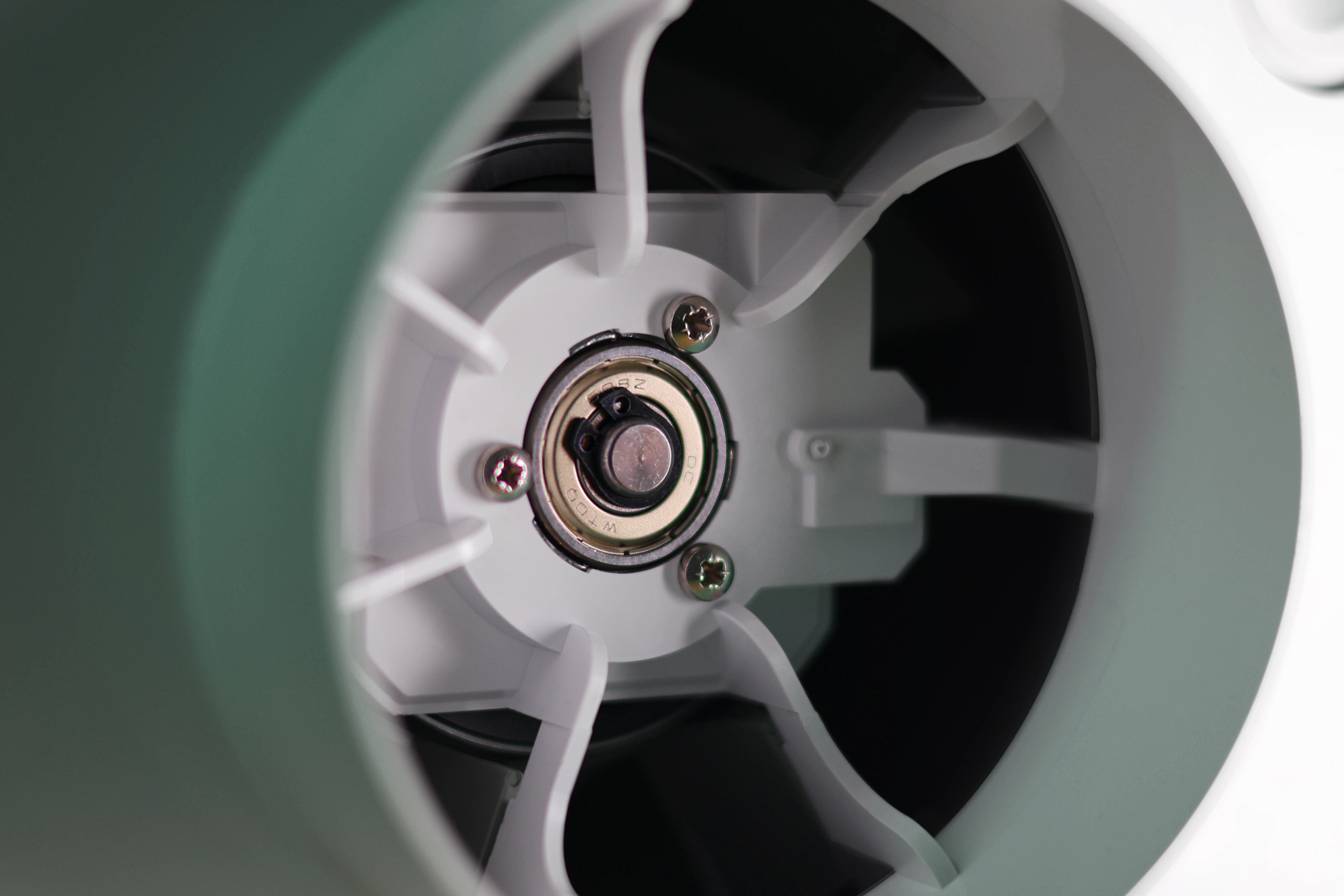 Close-up of Ventilation system technology with a black centre