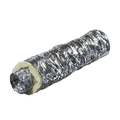 Metallic insulated ducting on a white background