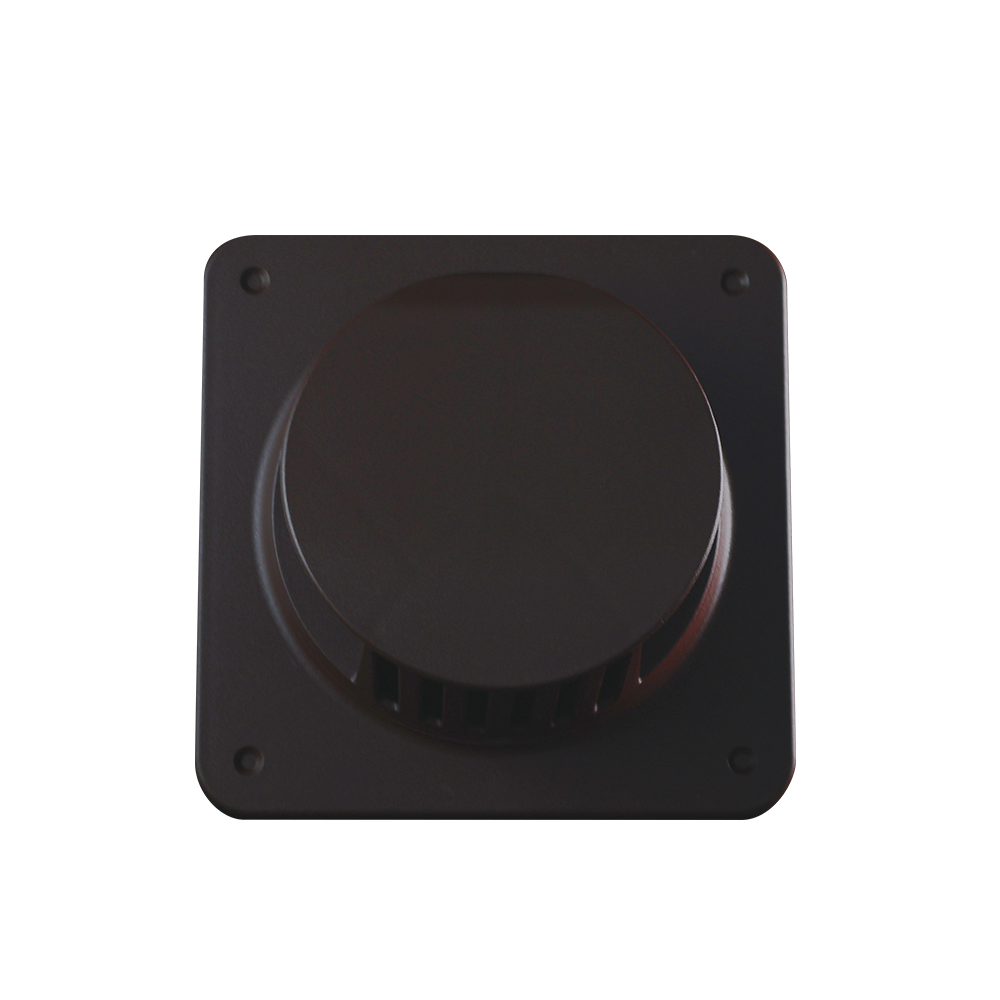 Brown square with circular Energy Saver Grille on a Transparent background